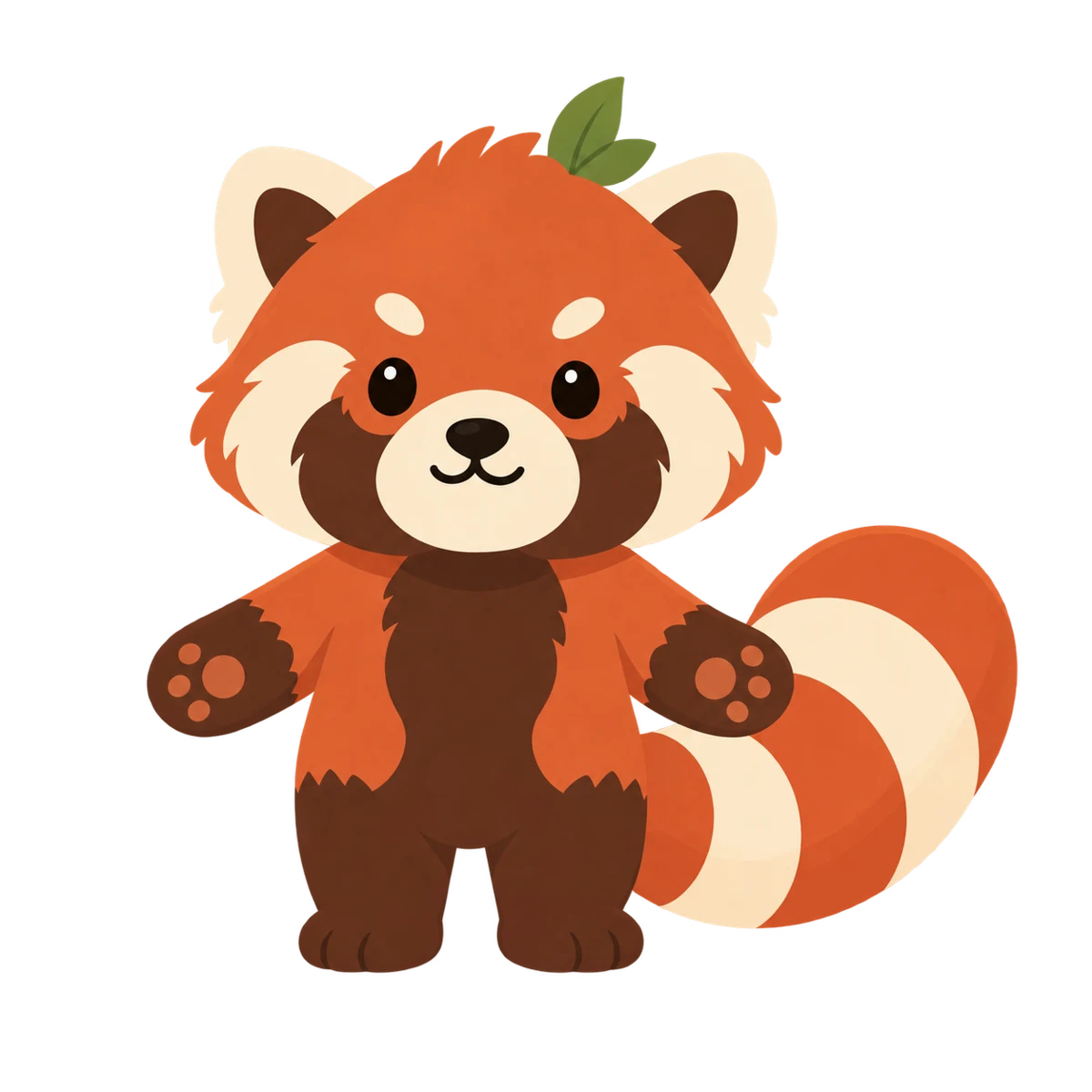 A cheerful red panda, the companion in Little Trails
